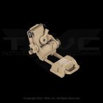 Tan Wilcox G24 NVG mount, strong locks.