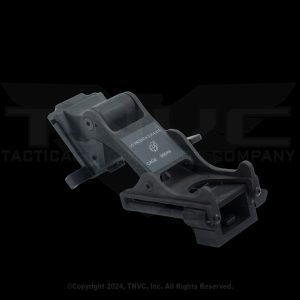 Black NVG mount arm with hinge and screws.