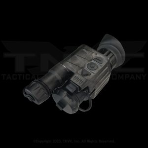 Rubber eyepiece, big buttons, textured handheld grip.