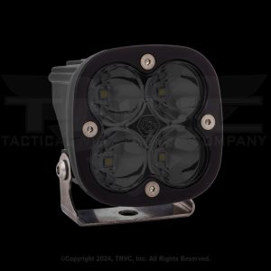 Small black LED light, four bulbs, strong mount.